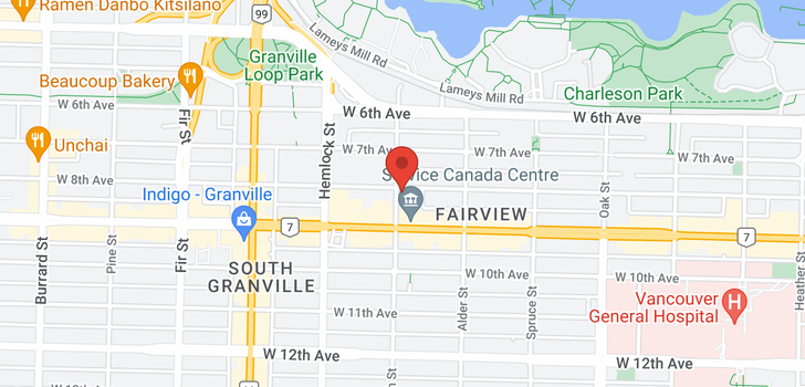 map of 1294 W 8TH AVENUE